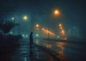 moody night landscape