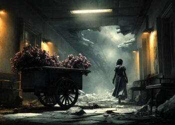 abandoned hospital hallway