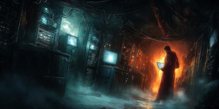 Echoes in the Dark Fiber By Wartonno Techno Thriller