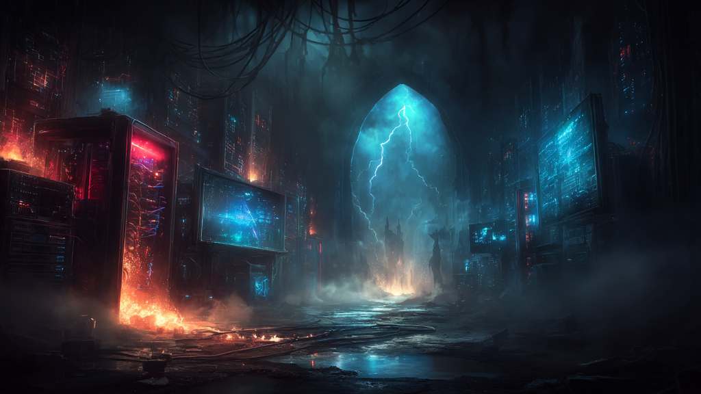 Echoes in the Dark Fiber by Wartonno Dark Fantasy