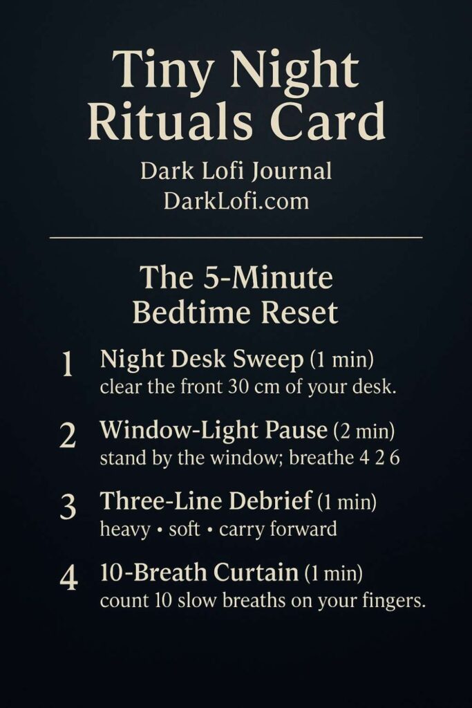 Tiny Nights Rituals Card by Dark Lofi Media