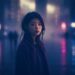 Aely Lin - Aely Lin When the Tower Wakes anime J-pop opening theme artwork showing a neon occult city skyline with a mysterious tower above rain-lit streets in Meridian City