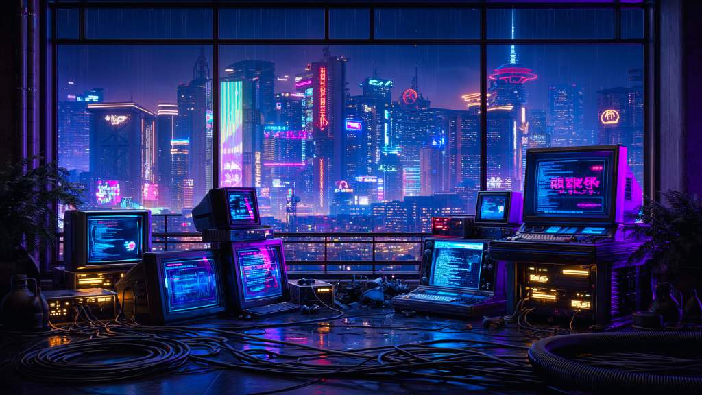 Cyberpunk ambient gives overthinking a city