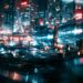 Dark ambient cyberpunk studio at night representing late-night music, emotional worldbuilding, Wartonno, Wartonno Sound, and SOMNII