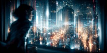 Dark cyberpunk music workstation used by Wartonno to create After the System Broke